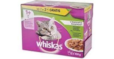 Whiskas Alutasakos 12db Több ízben